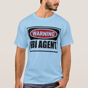 Camiseta O t-shirt dos homens de advertência do AGENTE DO