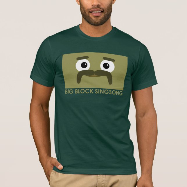 Camiseta O t-shirt dos homens de BBSS Moustachios #3 (Frente)