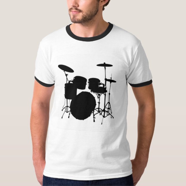 Camiseta O t-shirt dos homens de Drumset (Frente)