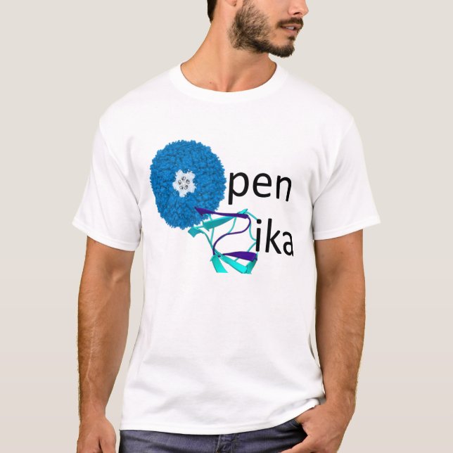 Camiseta O t-shirt dos homens de OpenZika (Frente)