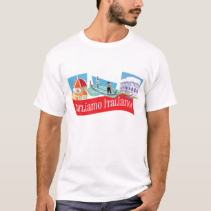 Camiseta O t-shirt dos homens de Parliamo Italiano