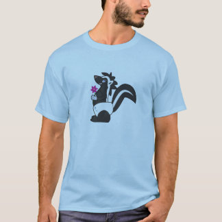 Camiseta O t-shirt dos homens de Skunkdude - azul