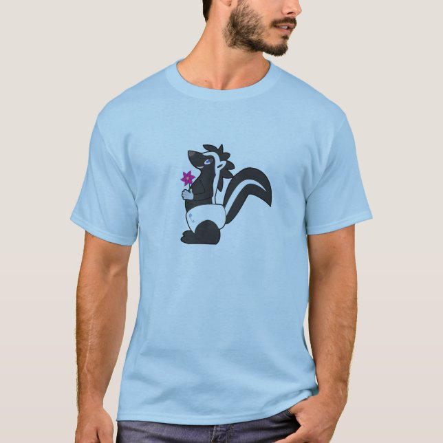 Camiseta O t-shirt dos homens de Skunkdude - azul (Frente)