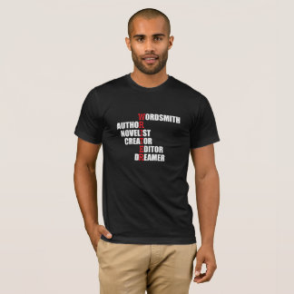 Camiseta O t-shirt dos homens do Acrostic do escritor