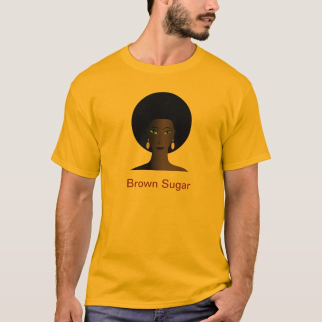 Camiseta O t-shirt dos homens do açúcar mascavado (Frente)