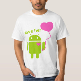 Camiseta O t-shirt dos homens do Android