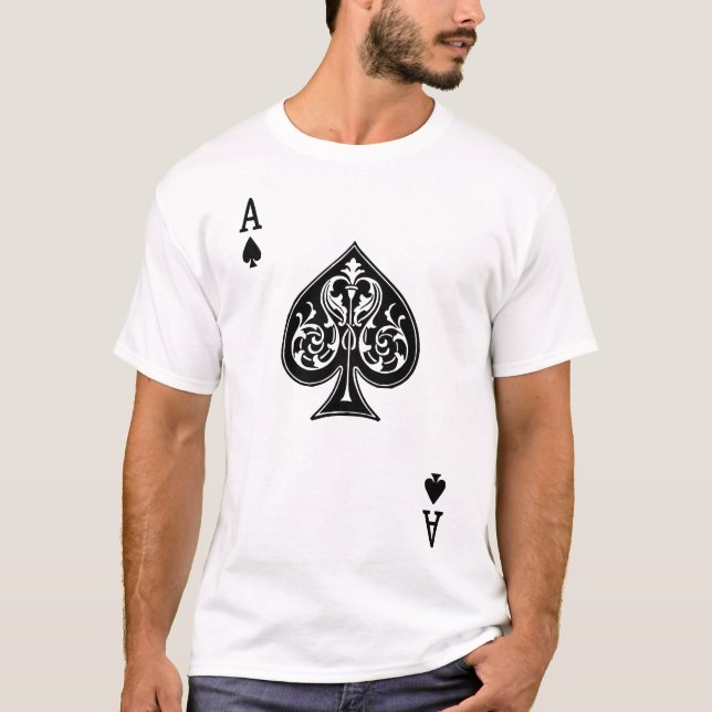 Camiseta O t-shirt dos homens do ás de espada (Frente)