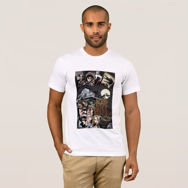 Camiseta O t-shirt dos homens do beijo do sangue com o (Frente Completa)
