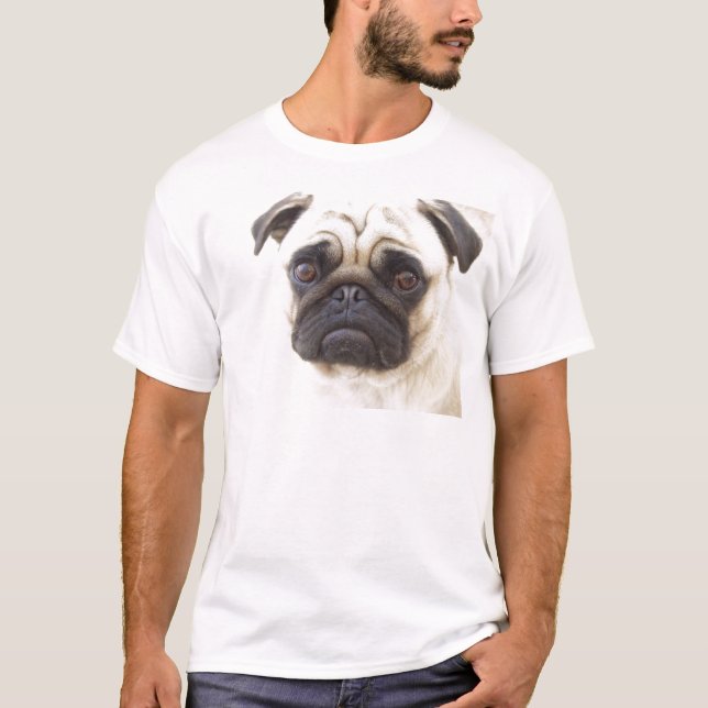 Camiseta O t-shirt dos homens do cão do Pug (Frente)