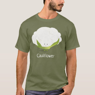 Camiseta O t-shirt dos homens do caráter   da couve-flor