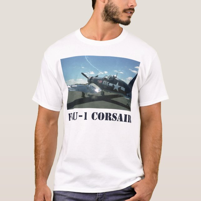 Camiseta O t-shirt dos homens do corsário F4U-1 (Frente)