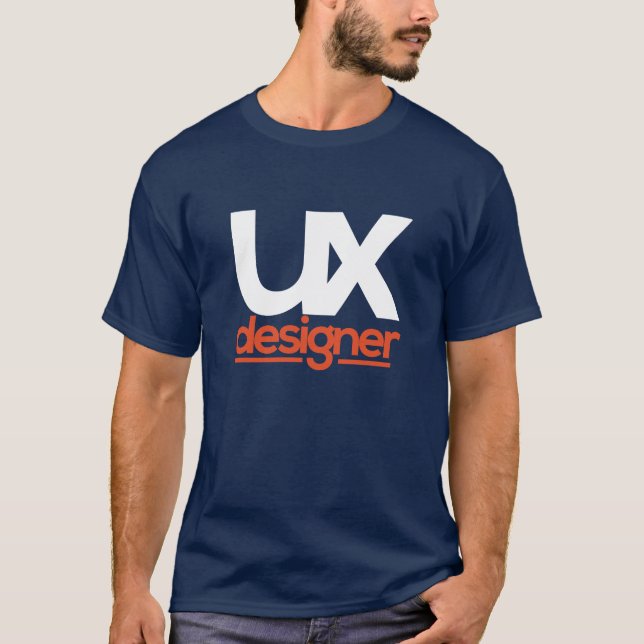 Camiseta O t-shirt dos homens do desenhista de UX (Frente)