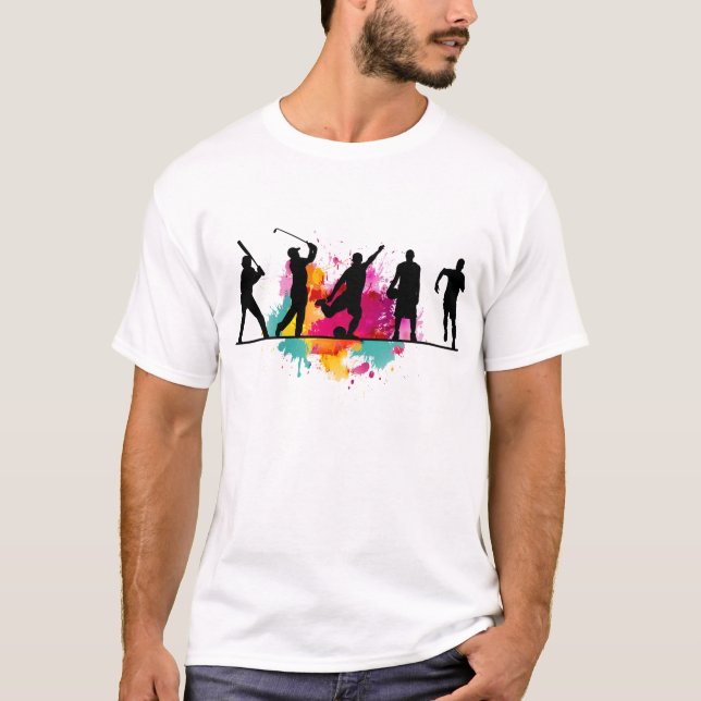 Camiseta O t-shirt dos homens do desportista (Frente)