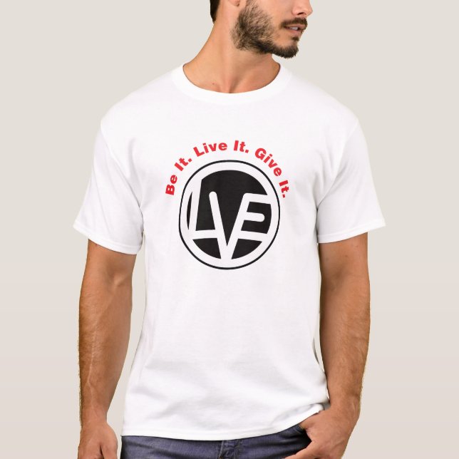 Camiseta O t-shirt dos homens do emblema do amor (Frente)