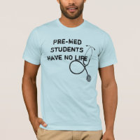 O t-shirt dos homens do estetoscópio do estudante
