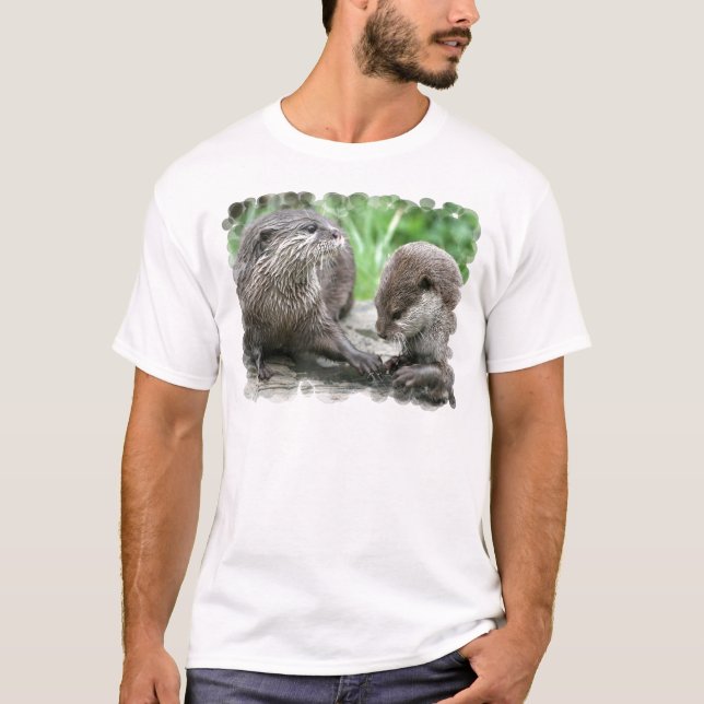 Camiseta O t-shirt dos homens do habitat da lontra (Frente)