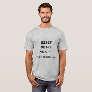 Camiseta O t-shirt dos homens do humor do cavalo
