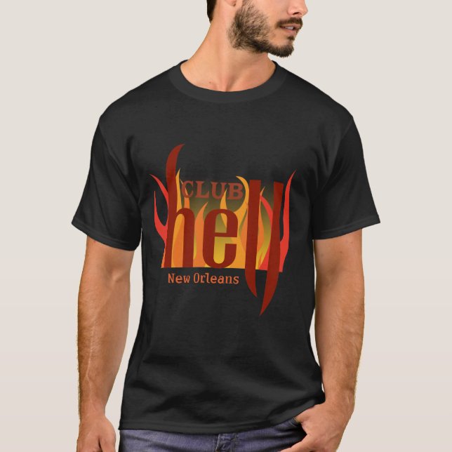 Camiseta O t-shirt dos homens do inferno do clube (Frente)