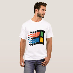 Camiseta O t-shirt dos homens do logotipo   de Windows 95