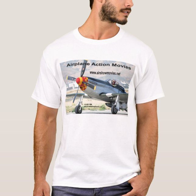 Camiseta O t-shirt dos homens do mustang P-51 (Frente)