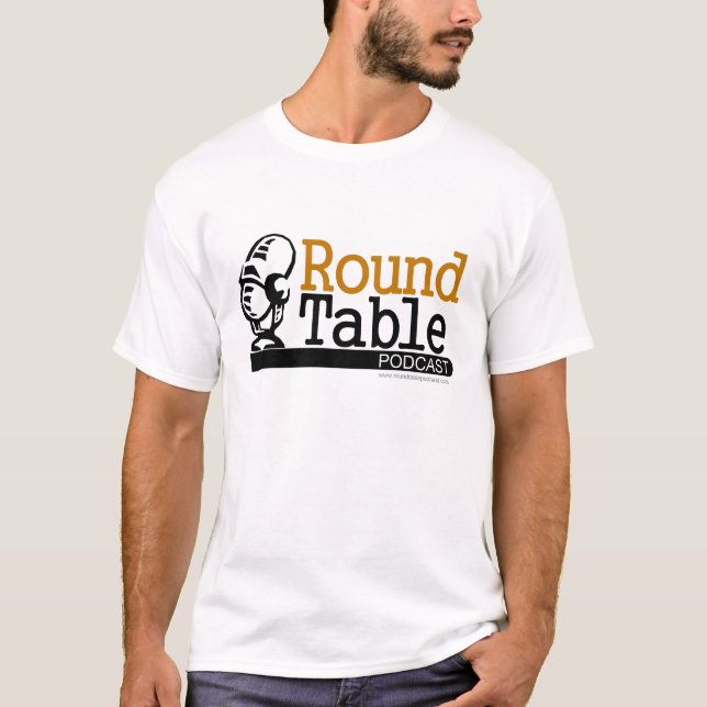 Camiseta O t-shirt dos homens do Podcast da mesa redonda (Frente)