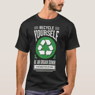 Camiseta O t-shirt dos homens do reciclar você mesmo