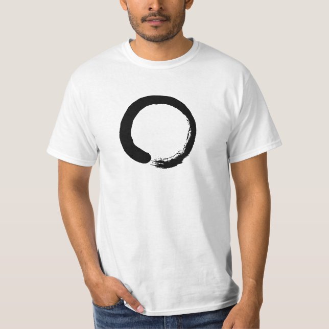 Camiseta O t-shirt dos homens do símbolo do círculo do zen (Frente)