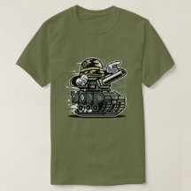 O t-shirt dos homens do tanque da guerra