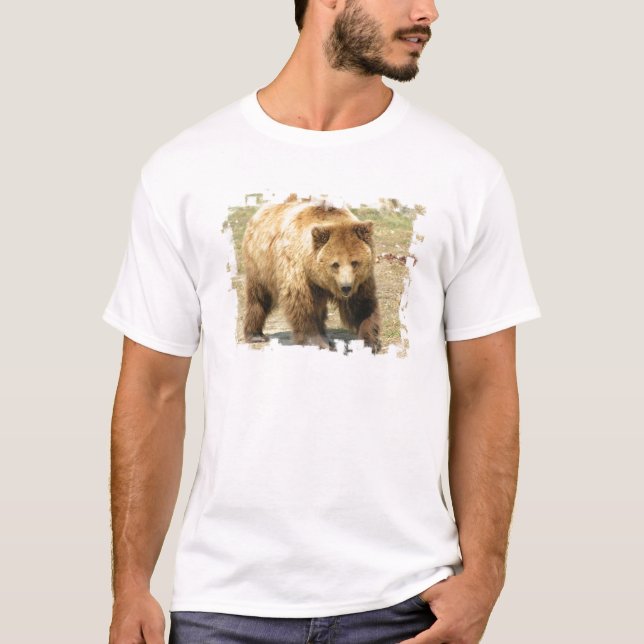 Camiseta O t-shirt dos homens do urso de urso (Frente)