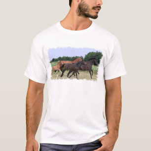 Camiseta O t-shirt dos homens dos cavalos selvagens