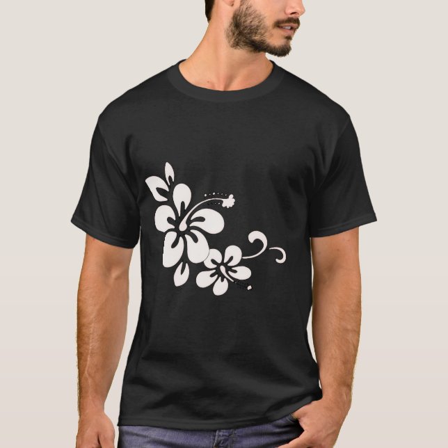 Camiseta O t-shirt dos homens havaianos da flor (Frente)