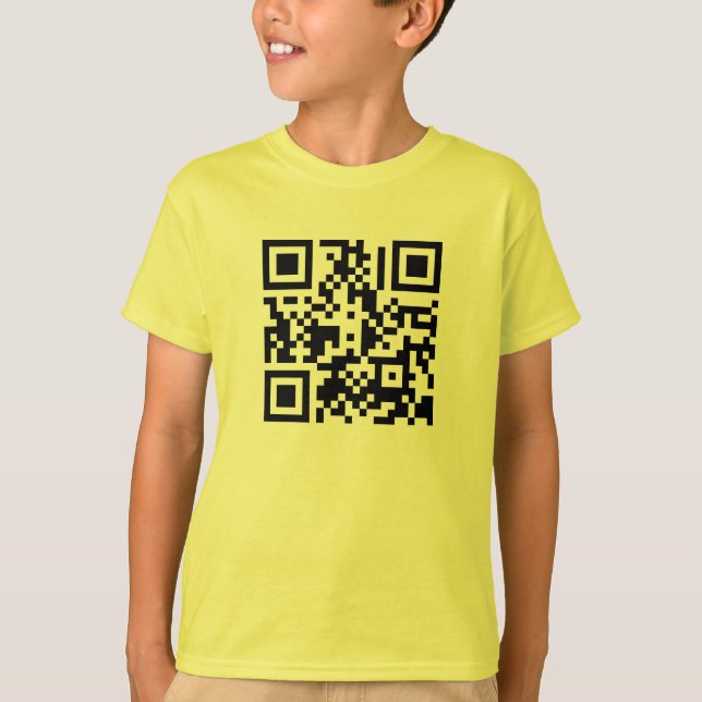 Camiseta O t-shirt dos miúdos do cubo | de QR (Frente)