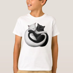 Camiseta O t-shirt dos miúdos dos gatos do amor