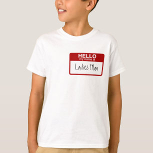 Camiseta O t-shirt engraçado dos miúdos, olá! meu nome 