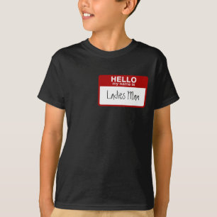 Camiseta O t-shirt engraçado dos miúdos, olá! meu nome