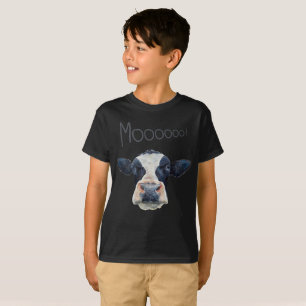 Camiseta O t-shirt escuro básico do miúdo animal da cara 