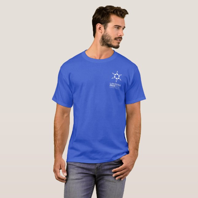 Camiseta O t-shirt escuro básico dos homens (Frente Completa)
