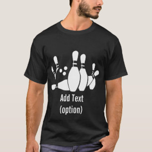 Camiseta O t-shirt escuro básico dos homens da boliche