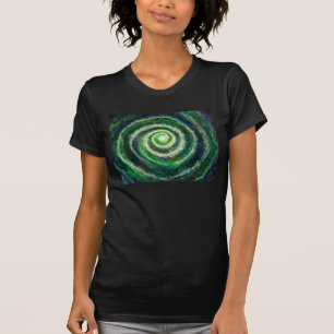 Camiseta O t-shirt escuro das mulheres da galáxia espiral