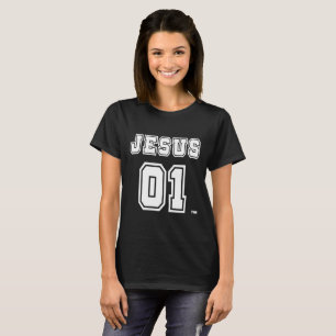Camiseta O t-shirt escuro das mulheres de Jesus 01. Jesus