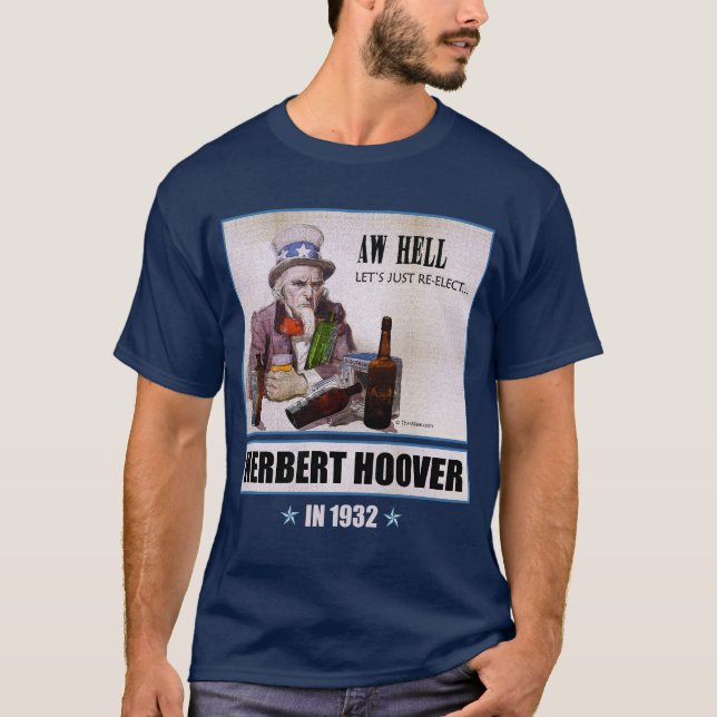 Camiseta O t-shirt escuro dos homens da campanha de Herbert (Frente)