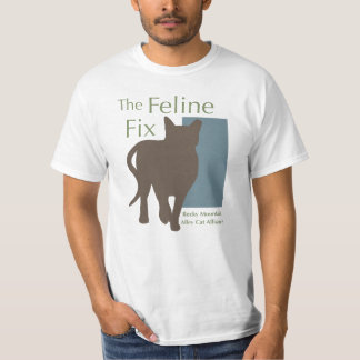 Camiseta O t-shirt felino do logotipo do reparo