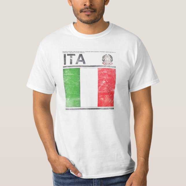 Camiseta O t-shirt "Italia " dos homens (Frente)