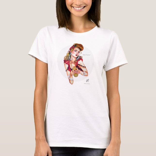 Camiseta O t-shirt leve básico das mulheres de terça-feira (Frente)