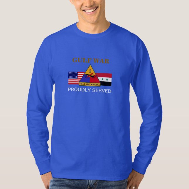 Camiseta ò T-SHIRT LONGO da CAPA da GUERRA DO GOLFO da (Frente)