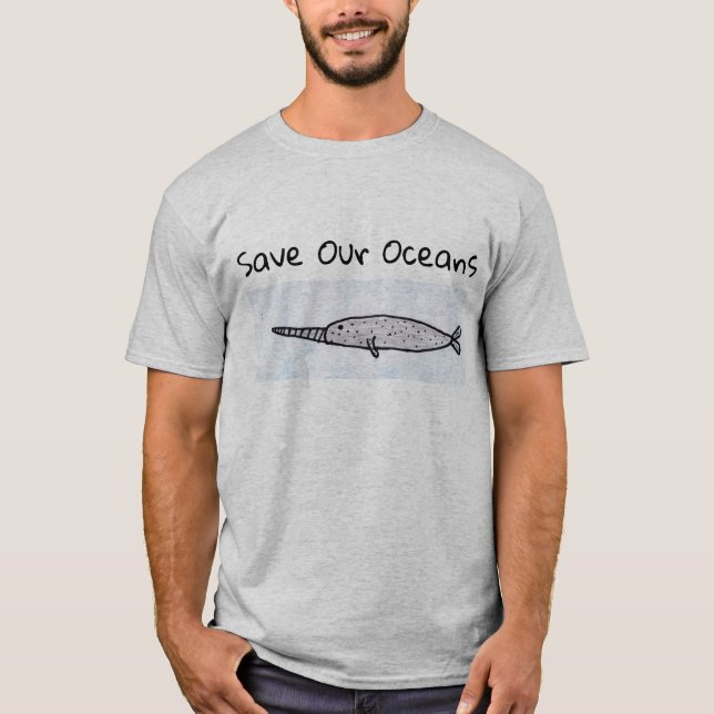 Camiseta O t-shirt narwhal dos homens (Frente)