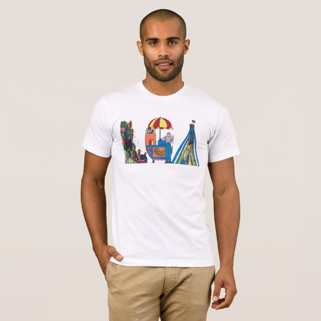 Camiseta O t-shirt | NEW YORK dos homens, NY (LGA) (Frente Completa)