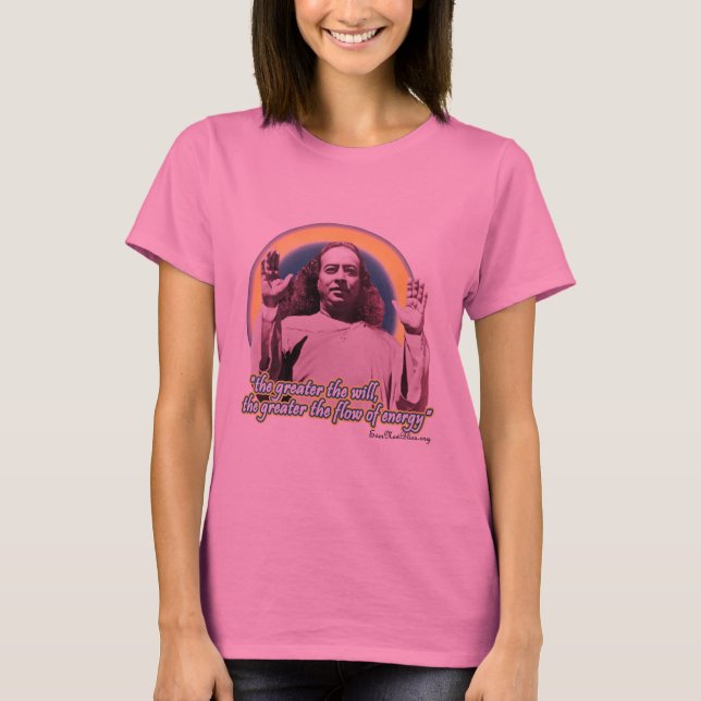 Camiseta O t-shirt PY02 das mulheres de Yogananda (Frente)