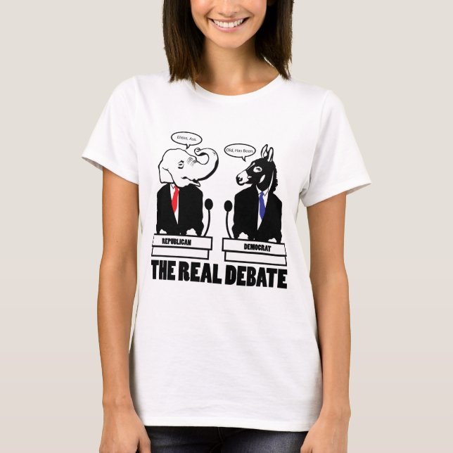 Camiseta O t-shirt real do debate (Frente)