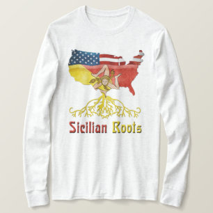 Camiseta O t-shirt siciliano das mulheres americanas das